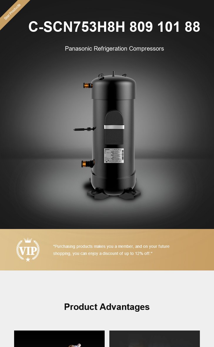 Panasonic Compressor C-SCN753H8H 809 101 88, technical parameters pdf, structure diagram